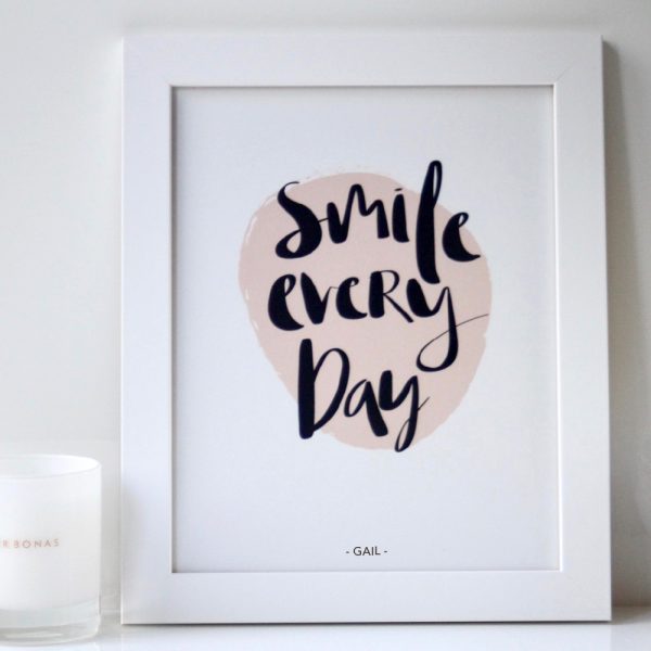 Smile Every Day_White_Personalised